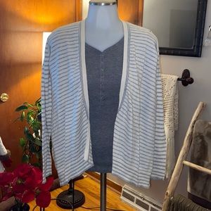 Gap Cream and Grey Cardigan- Small